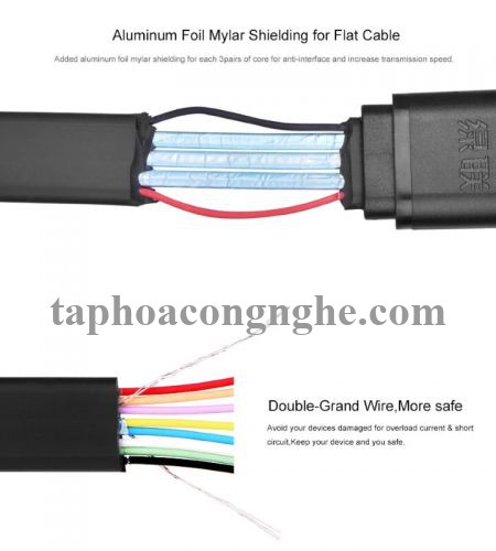 Ugreen 10853 0.5M màu Đen Cáp USB 3.0 sang MICRO USB 3.0 cho ổ cứng dáng dẹt US130 30010853